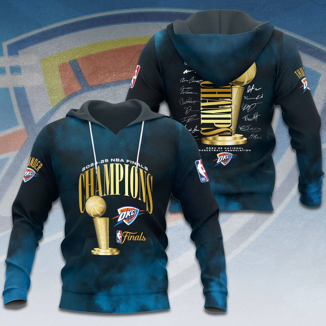 Oklahoma City Thunder Nba2025 Final Champion Performance Hoodie