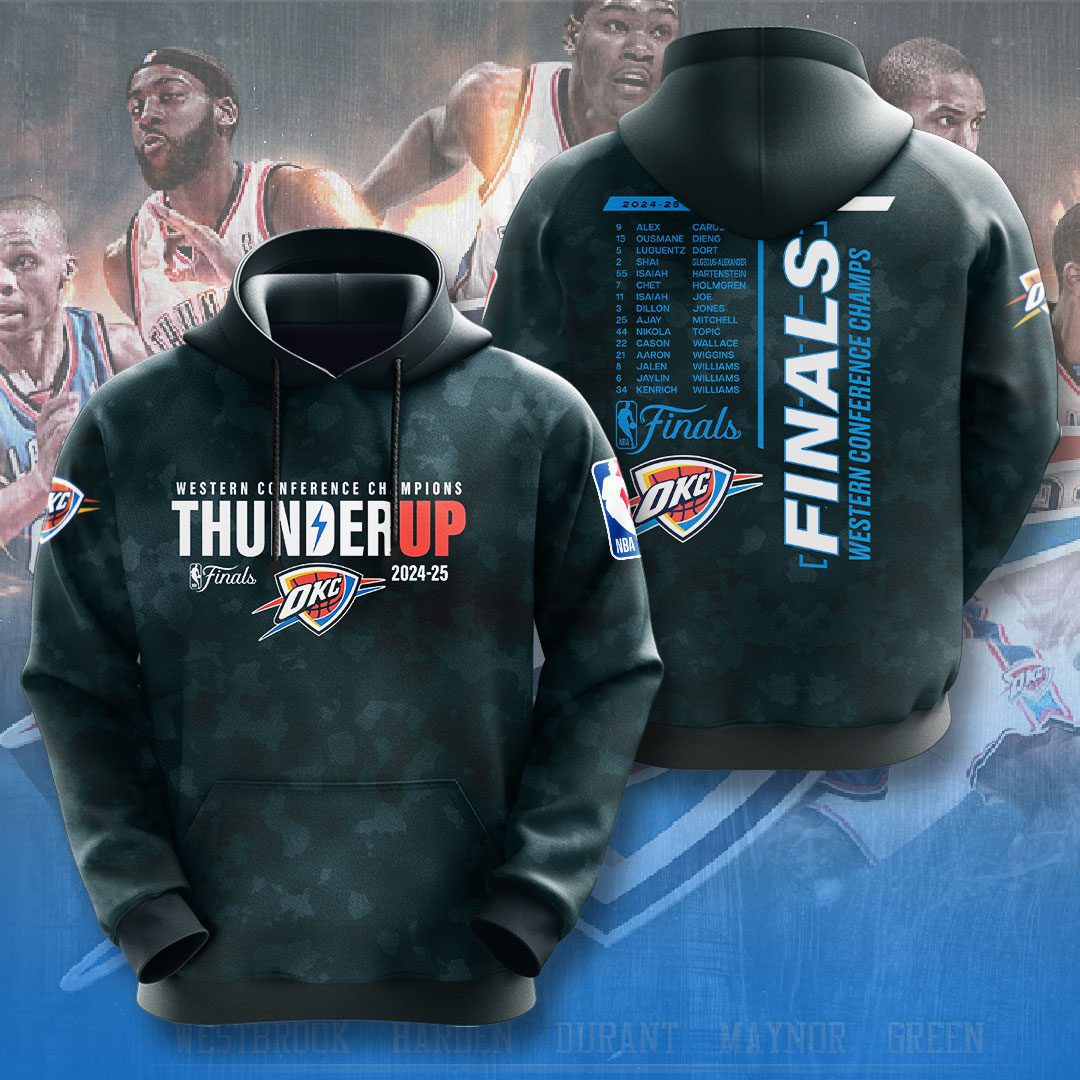2025 Oklahoma City Thunder Nba Final Champion 2025 Performance Hoodie