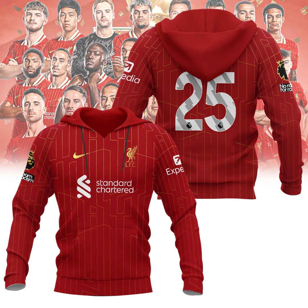 Liverpool Fc 2025 Champions Premier League Performance Hoodie