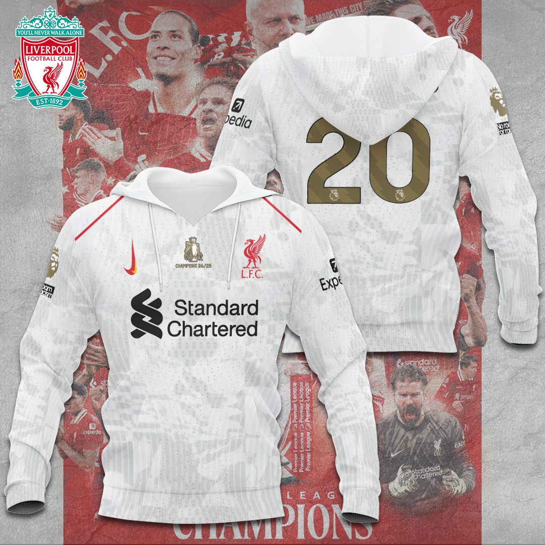 2025 Liverpool Fc Champions Premier League Performance Hoodie