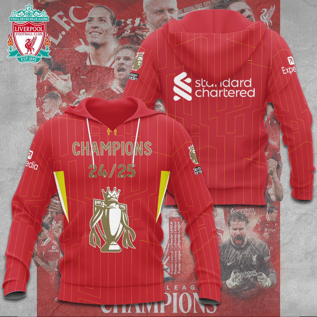 Liverpool Fc Champion Premier League Performance Hoodie 2025