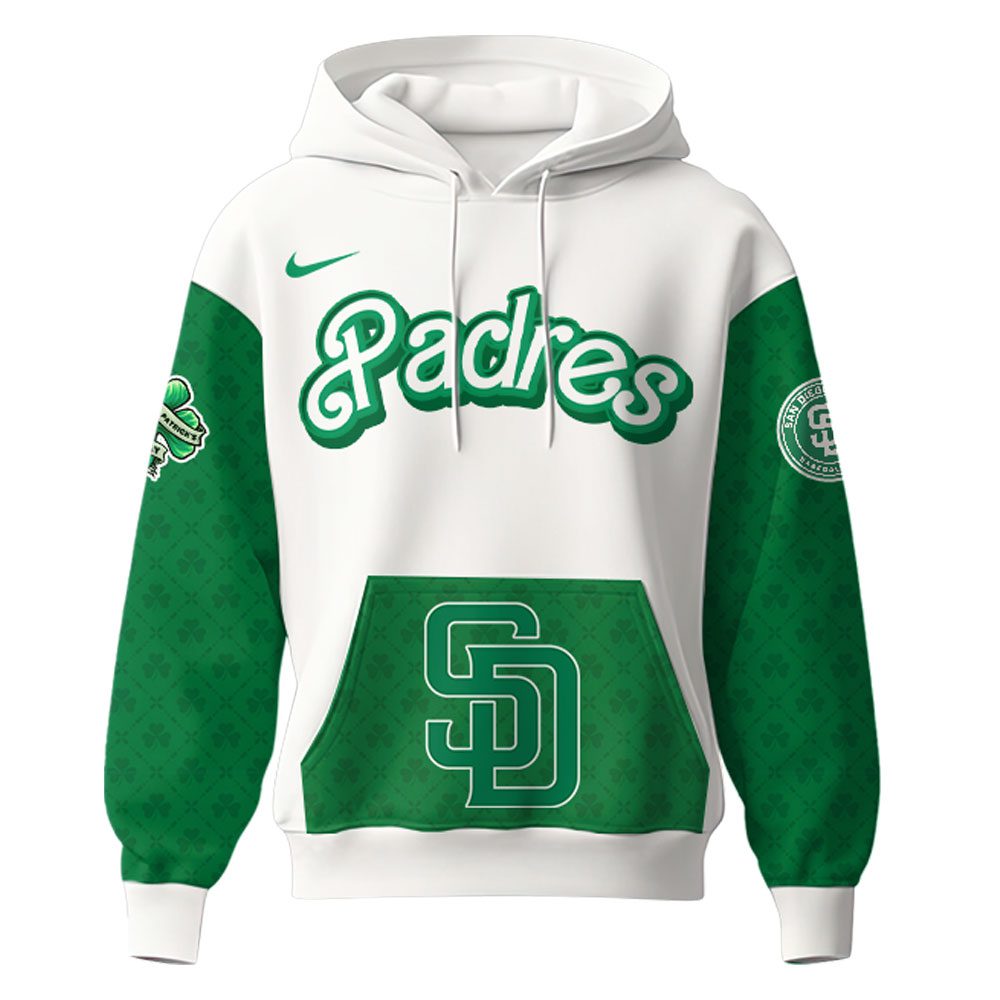 San Diego Padres Mlb X St. Patrick Day Limited Edition Performance Hoodie 2025