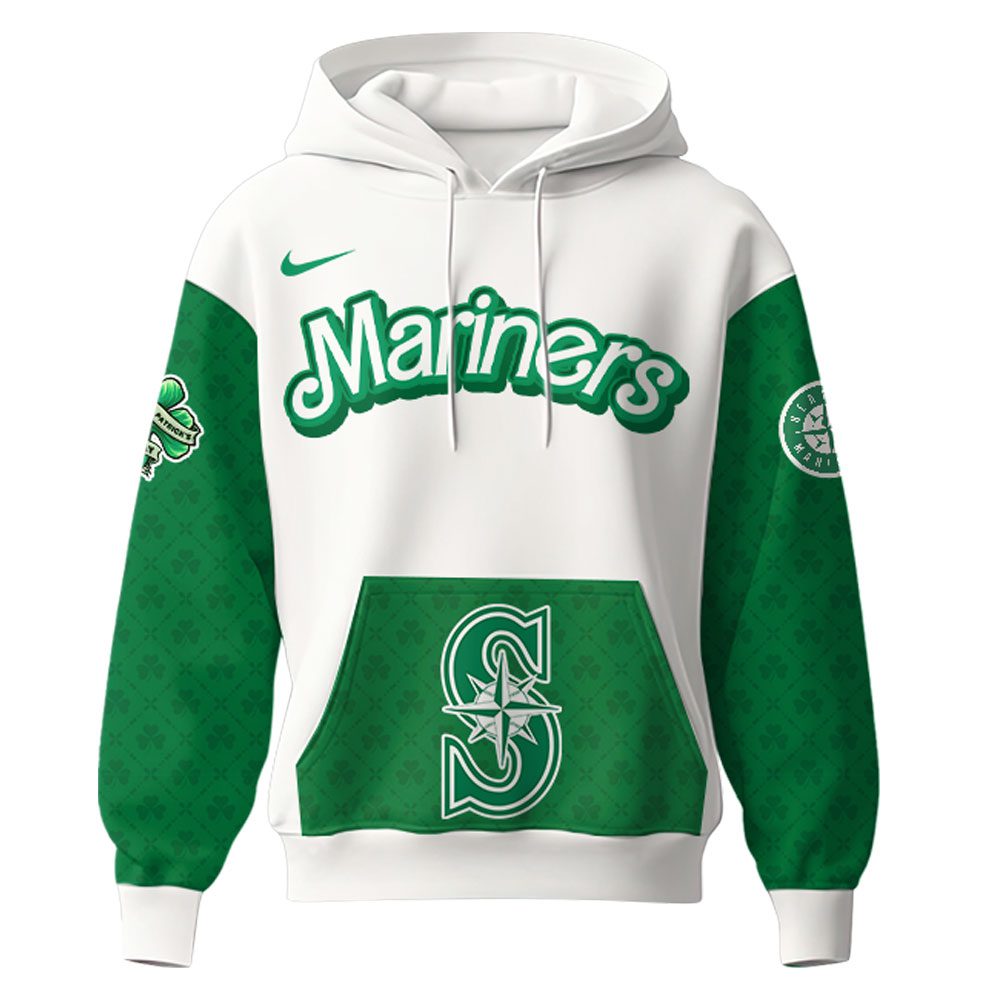 Seattle Mariners Mlb X St. Patrick Day Limited Edition Performance Hoodie 2025