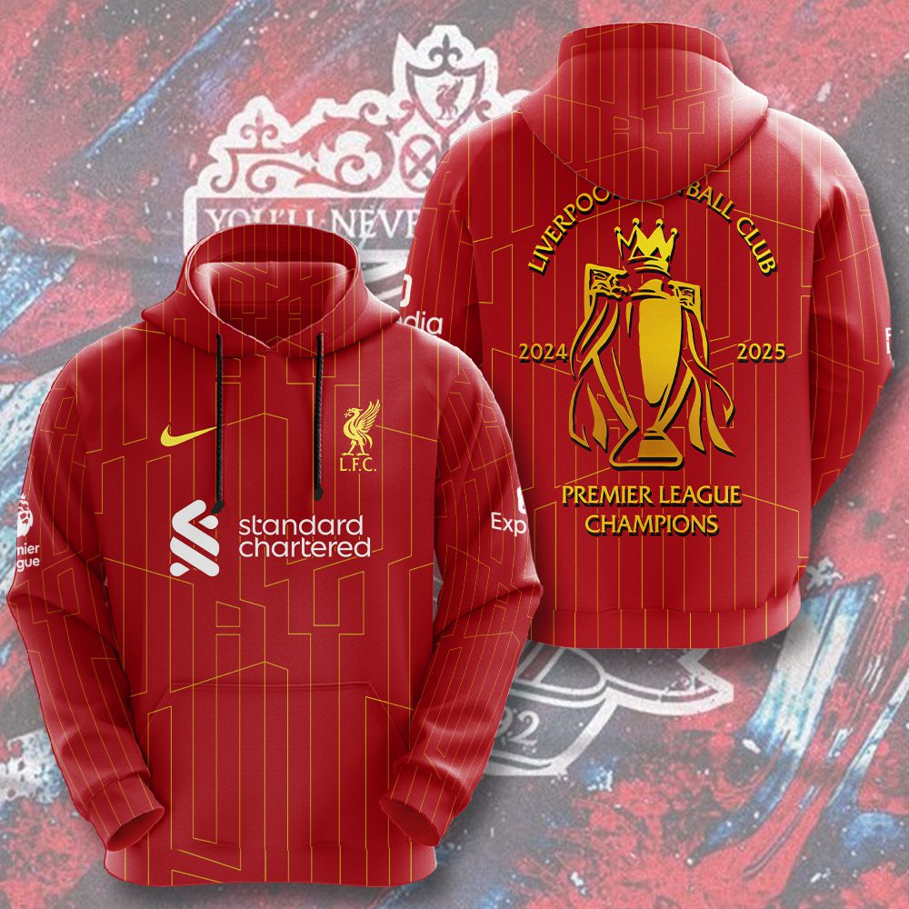 Liverpool Fc 2025 Premier League Champions Performance Hoodie