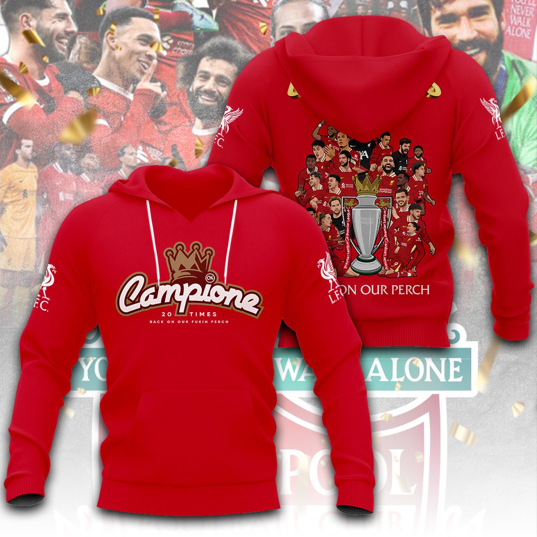 Liverpool Fc Champion 2025 Premier League Performance Red 3D Hoodie