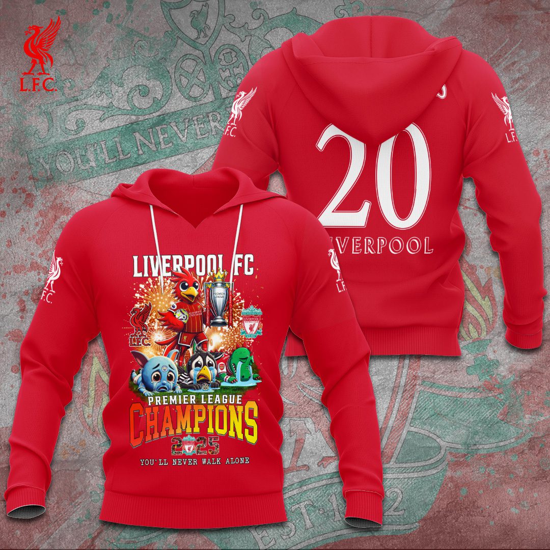 Liverpool Fc Champion 2025 Premier League Performance Hoodie