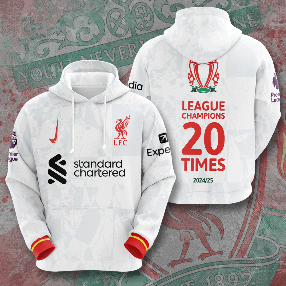 Liverpool Fc 2025 Premier League Champs Performance Hoodie