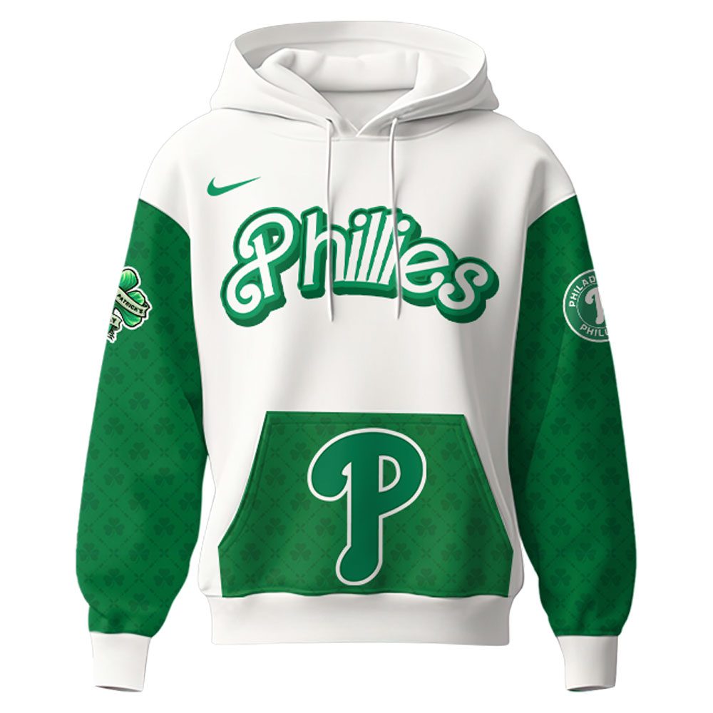 Philadelphia Phillies Mlb X St. Patrick Day Limited Edition Performance Hoodie 2025
