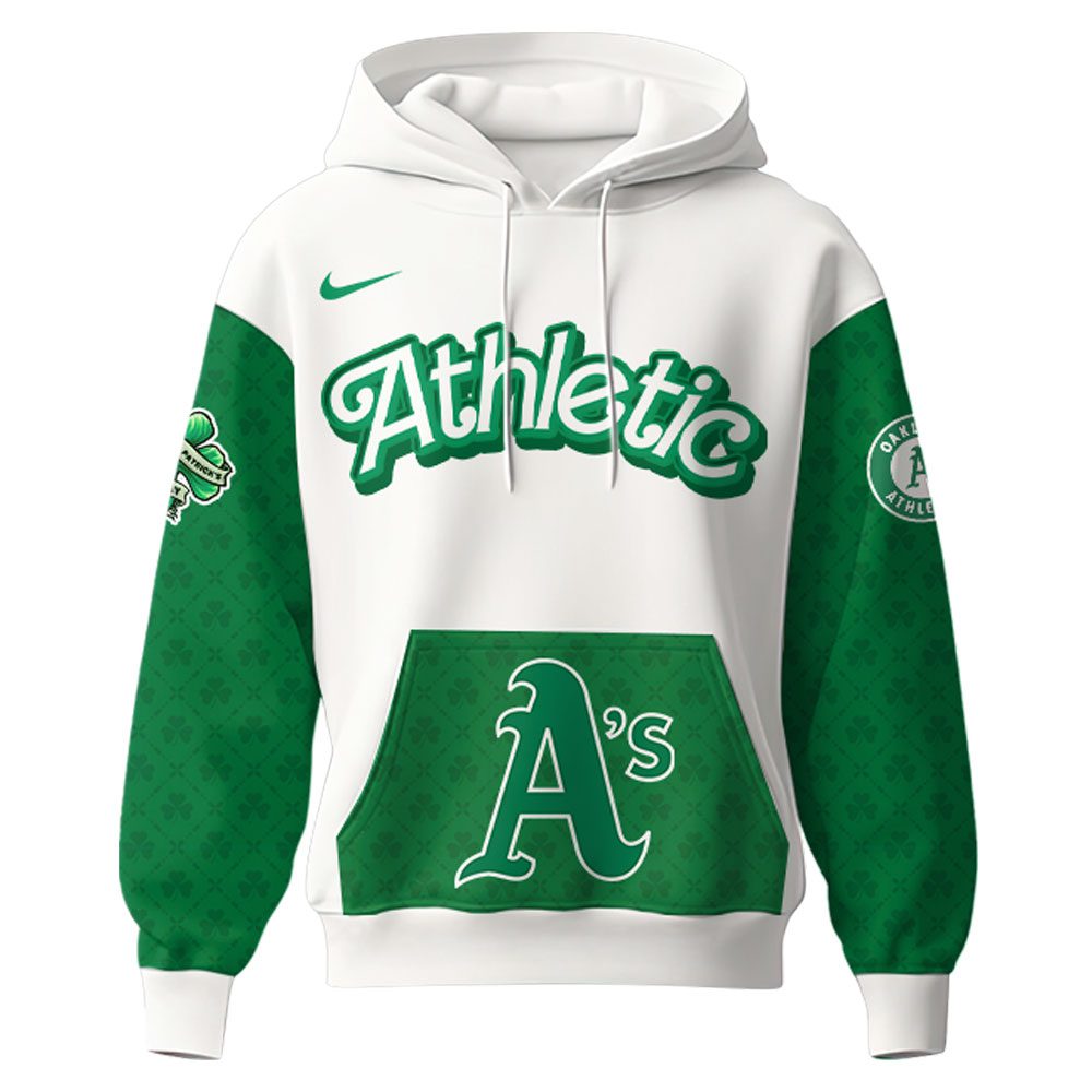 Oakland Athletics Mlb X St. Patrick Day Limited Edition Performance Hoodie 2025