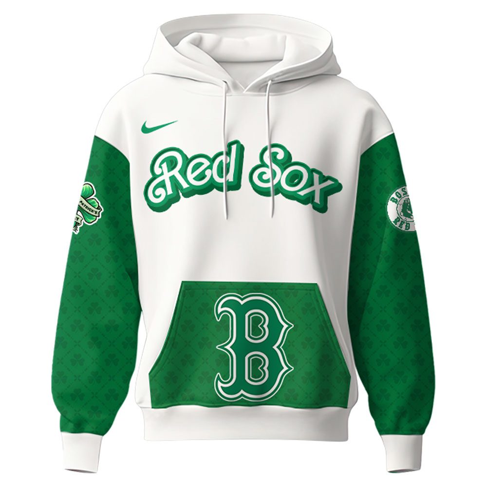 Boston Red Sox Mlb X St. Patrick Day Limited Edition Performance Hoodie 2025