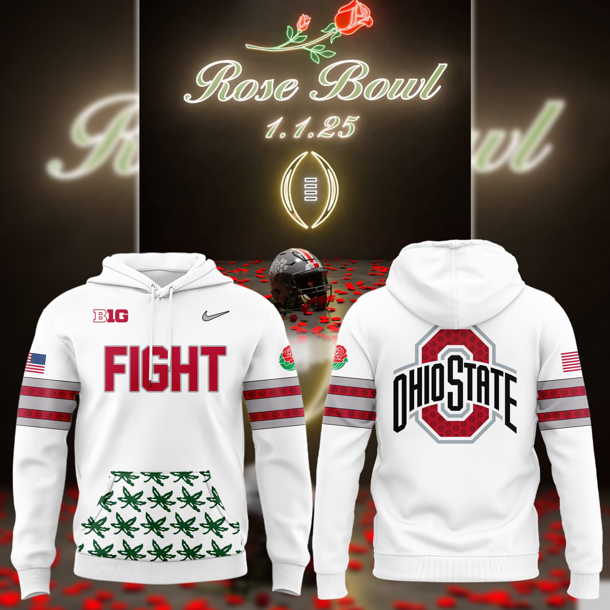 Rose Bowl Ohio State Football Hoodie For Sport Fans
