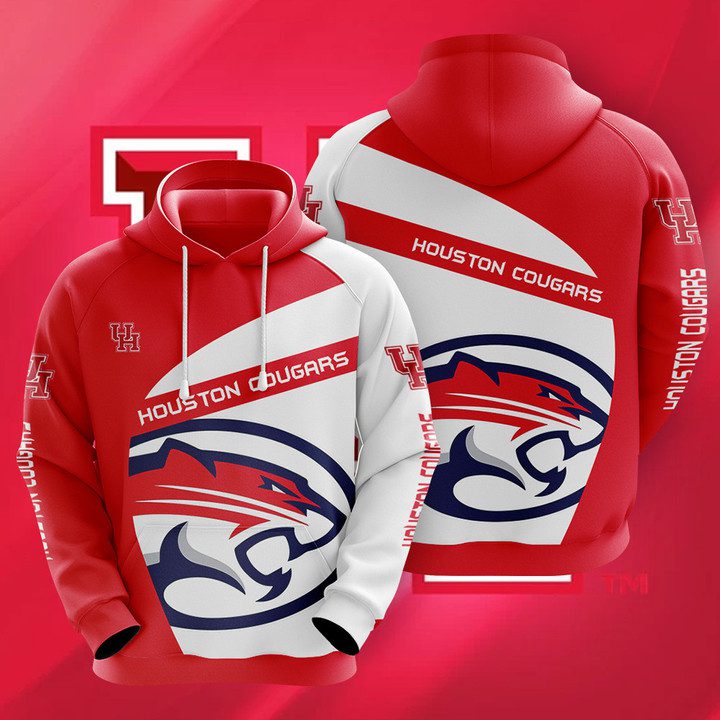 Ncaa Houston Cougars 3D Hoodie For Sport Fans