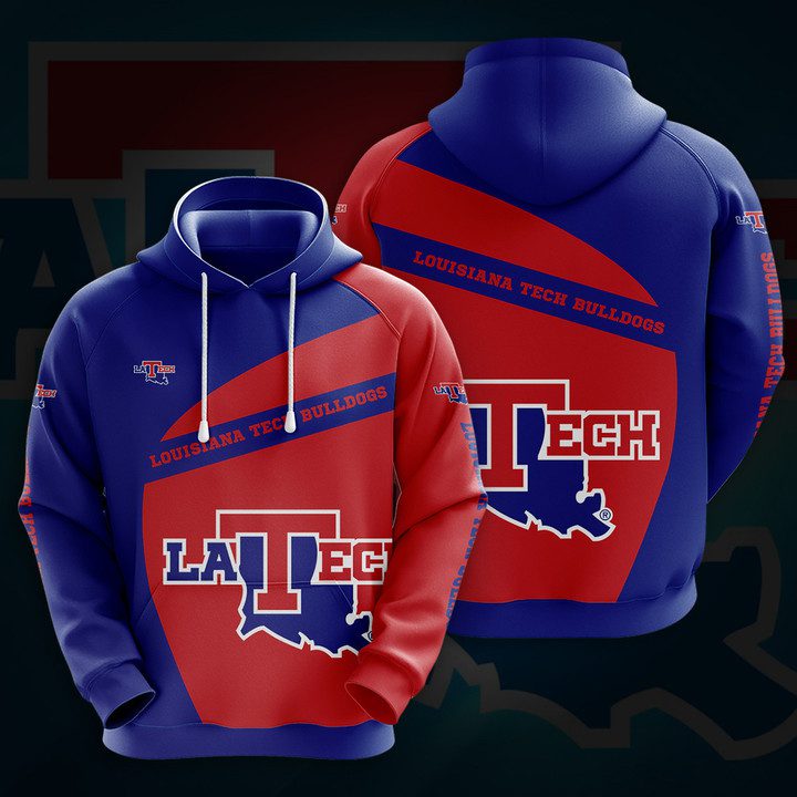 Ncaa Louisiana Tech Bulldogs 3D Hoodie For Sport Fans
