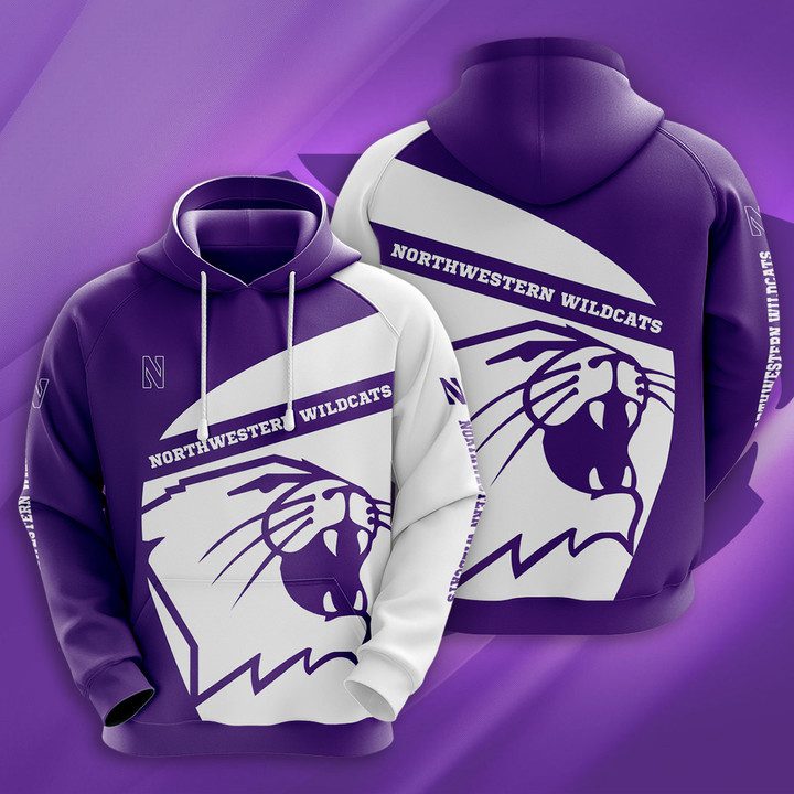 Ncaa Northwestern Wildcats 3D Hoodie For Sport Fans