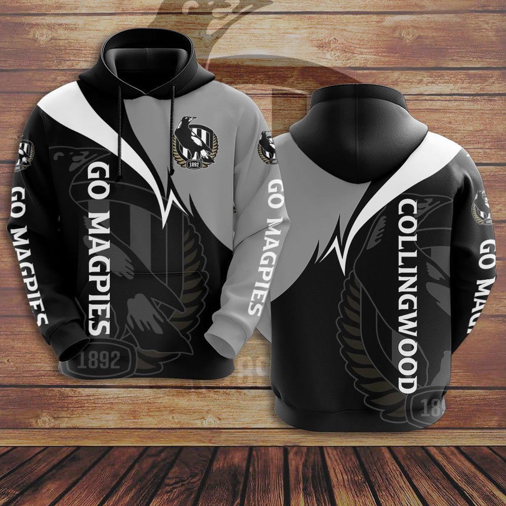 Go Magpies Collingwood Fc Performance Hoodie