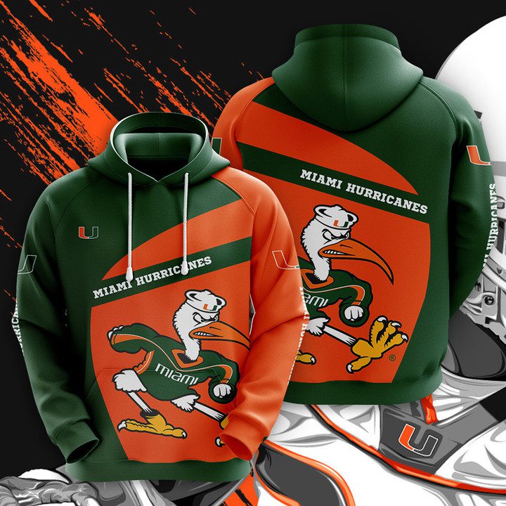 Ncaa Miami Hurricanes 3D Hoodie For Sport Fans