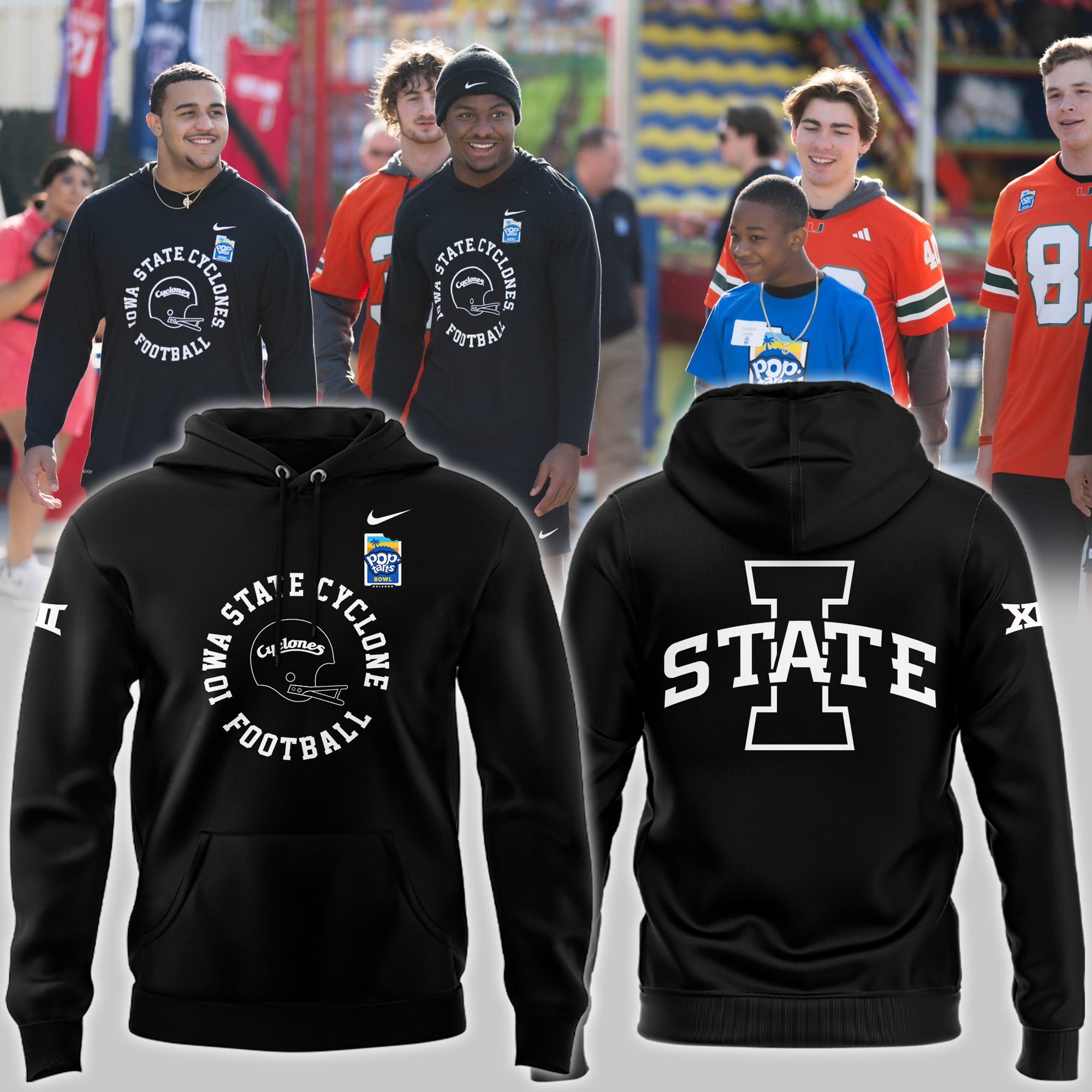 Pop-Tarts Bowl Iowa State Football Hoodie Black For Men And Women