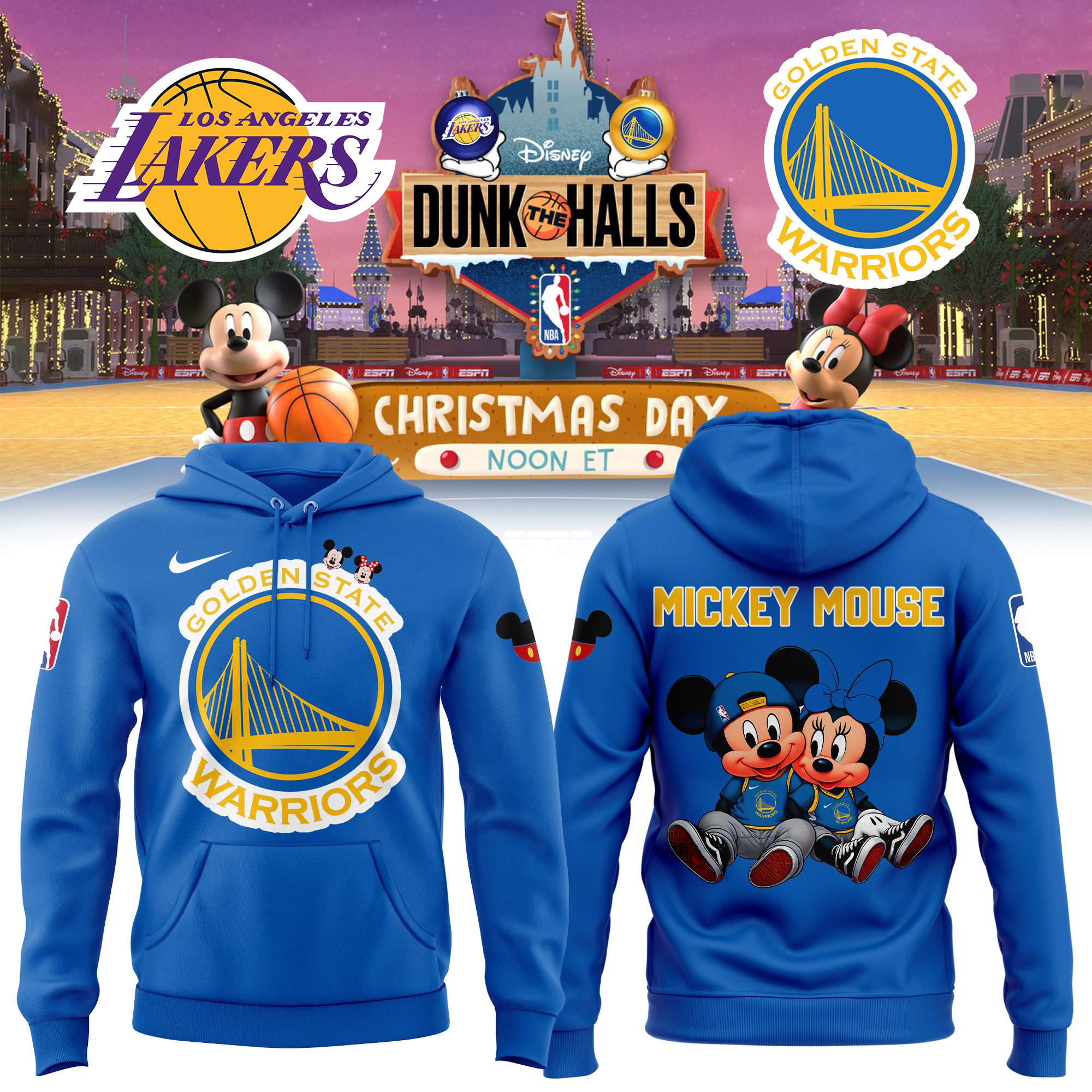 Golden State Warriors X Mickey Mouse Hoodie