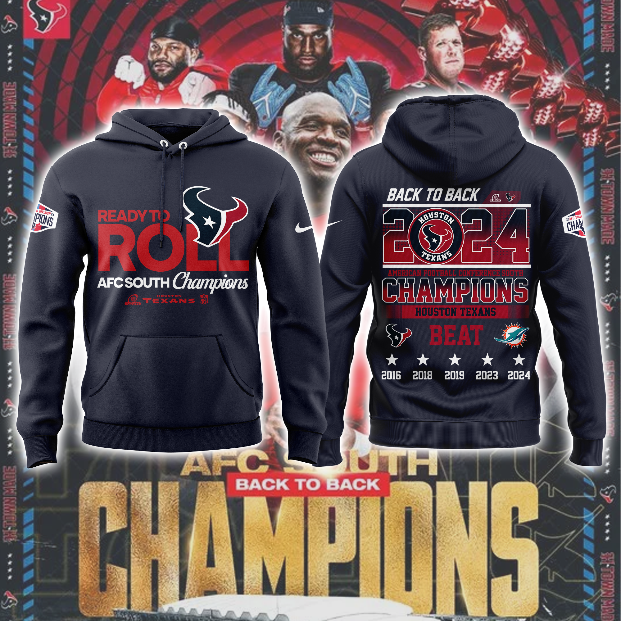 Limited Edition Afc South Houston Texans 2025 Hoodie