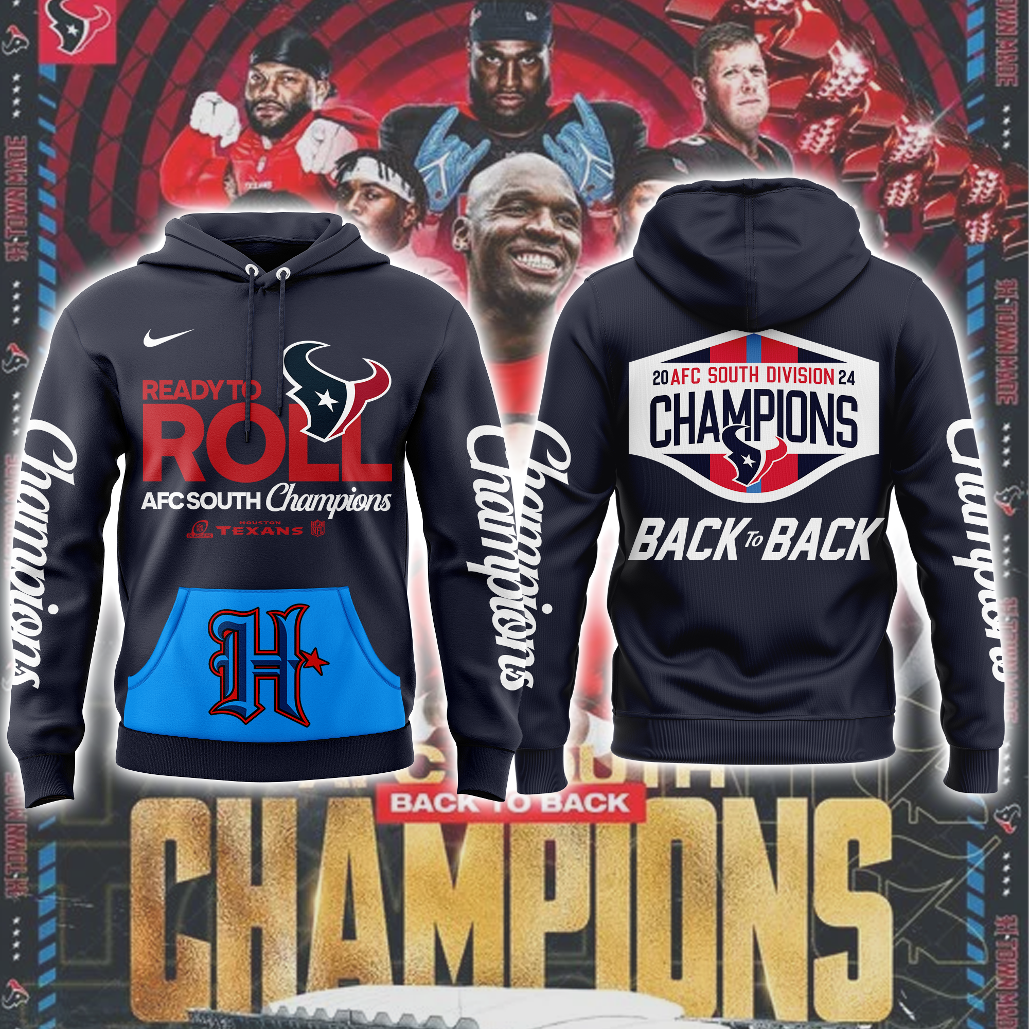Afc South Division Champions Houston Texans Hoodie