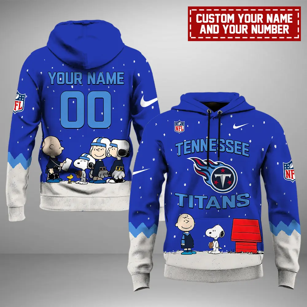 Tennessee Titans Nfl Peanuts And Snoopy Night Personalized Hoodie