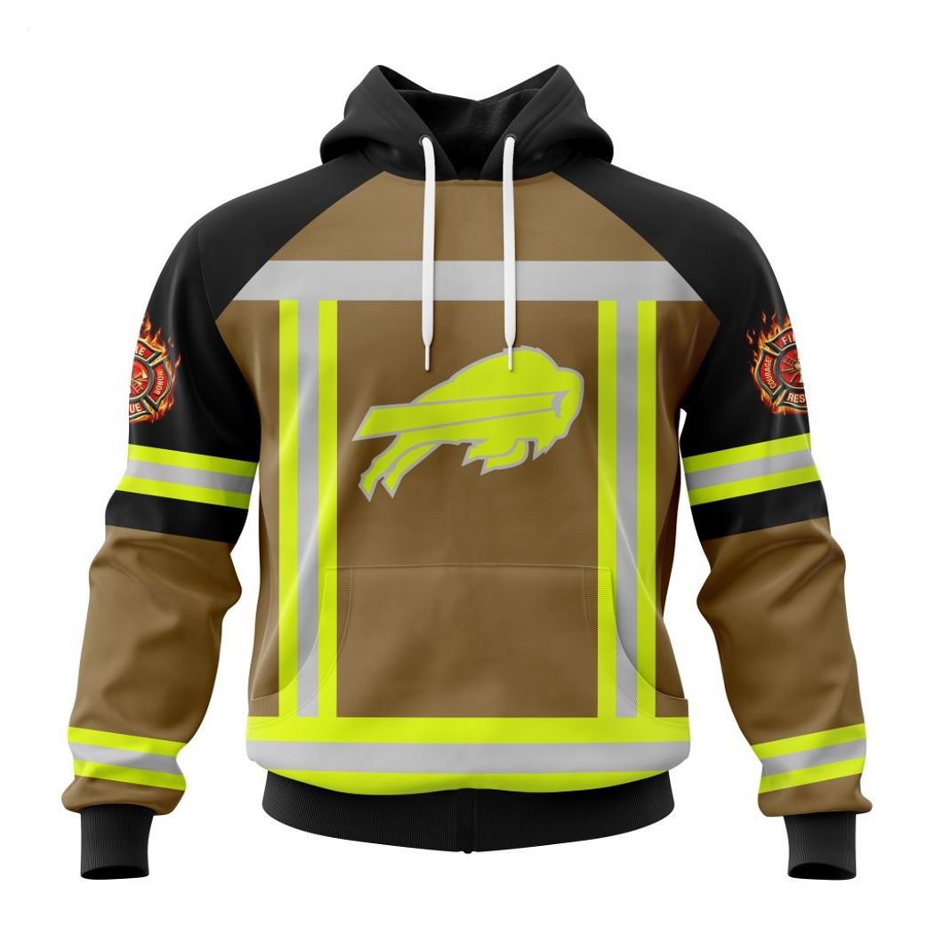 Buffalo Bills Nfl Firefighter Uniform First Responders Appreciation 3D Hoodie