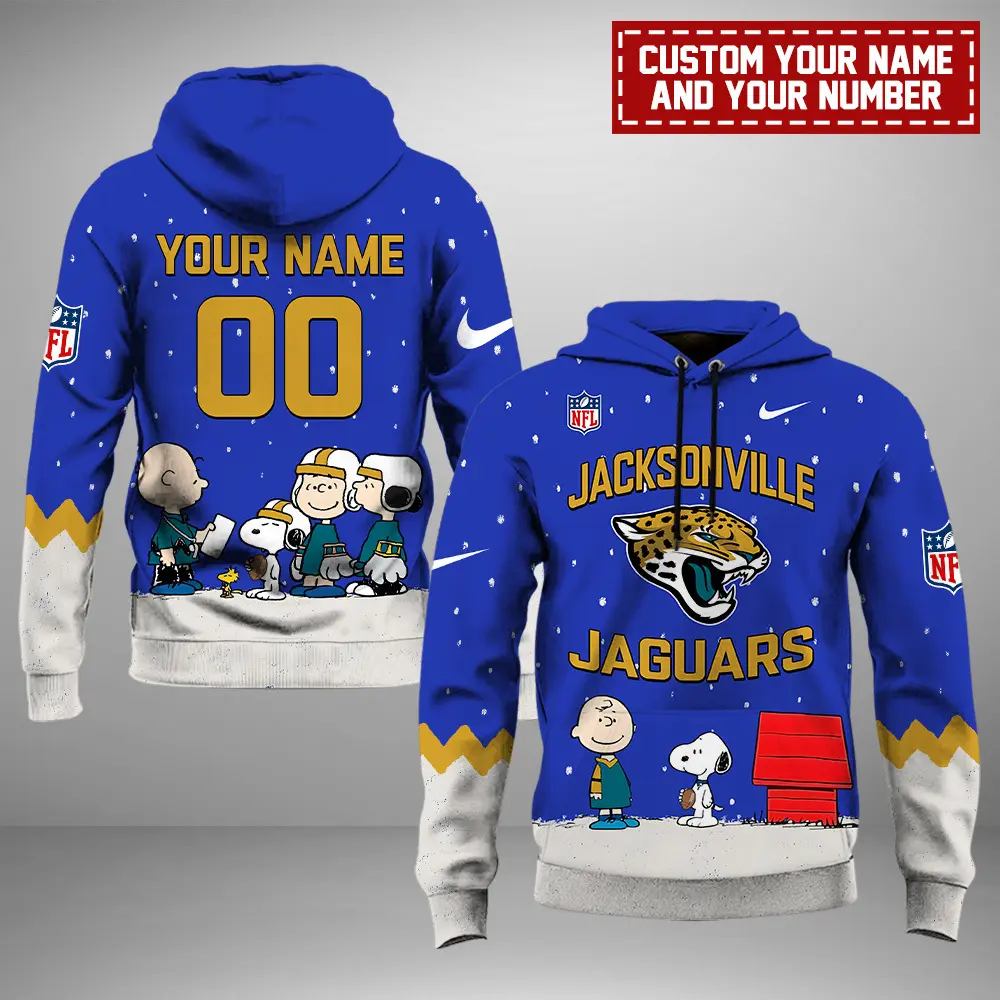 Jacksonville Jaguars Nfl Peanuts And Snoopy Night Personalized Hoodie