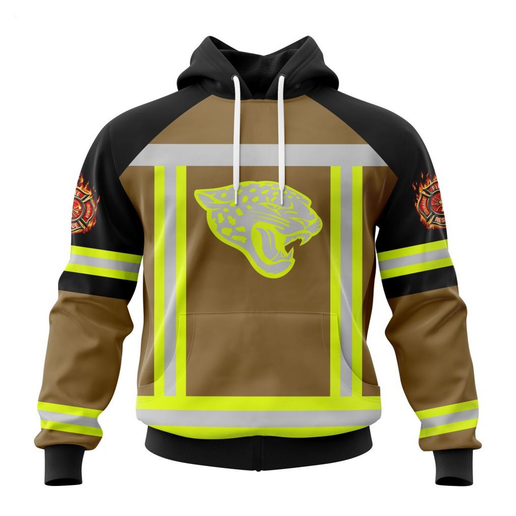 Jacksonville Jaguars Nfl Firefighter Uniform First Responders Appreciation 3D Hoodie