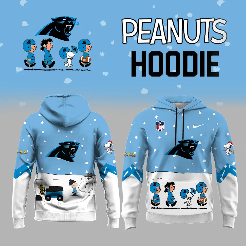 Carolina Panthers Nfl Peanuts Snoopy Night Nike Hoodie