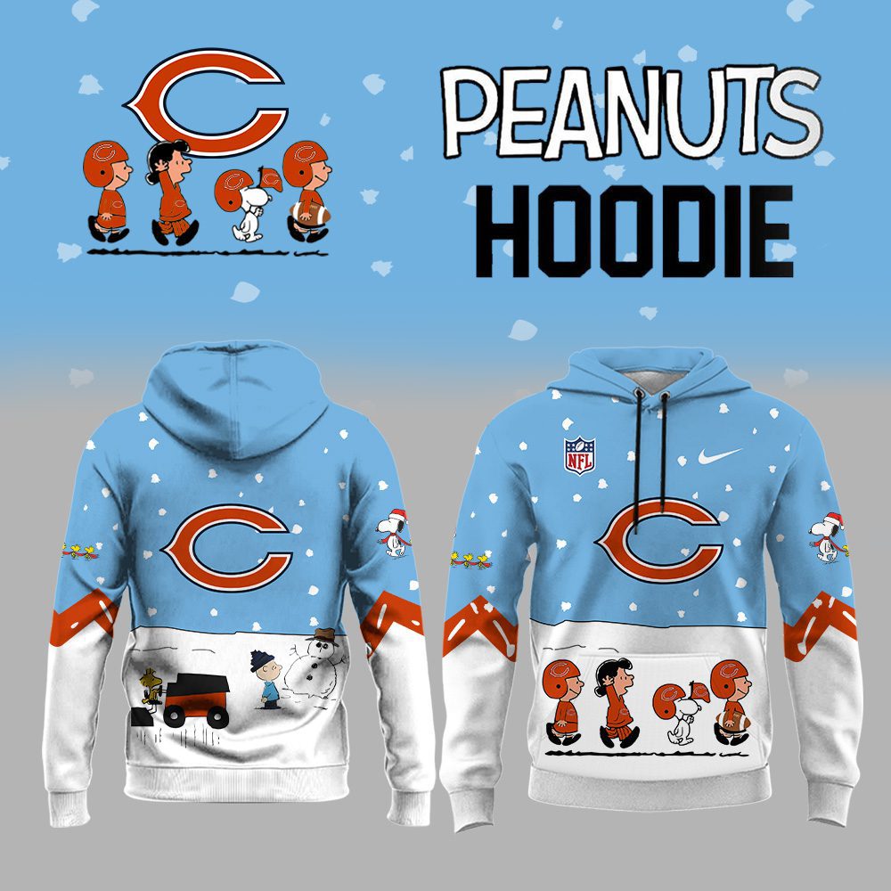 Chicago Bears Nfl Peanuts Snoopy Night Nike Hoodie