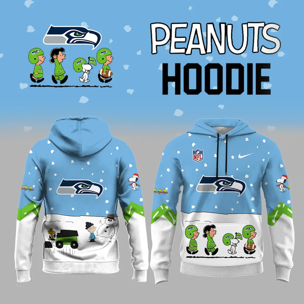 Seattle Seahawks Nfl Peanuts Snoopy Night Nike Hoodie
