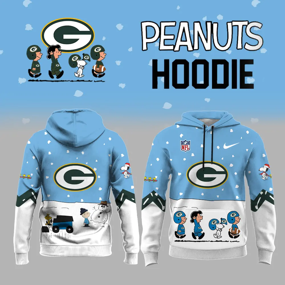 Green Bay Packers Nfl Peanuts Snoopy Night Nike Hoodie