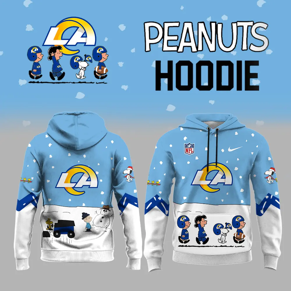 Los Angeles Rams Nfl Peanuts Snoopy Night Nike Hoodie
