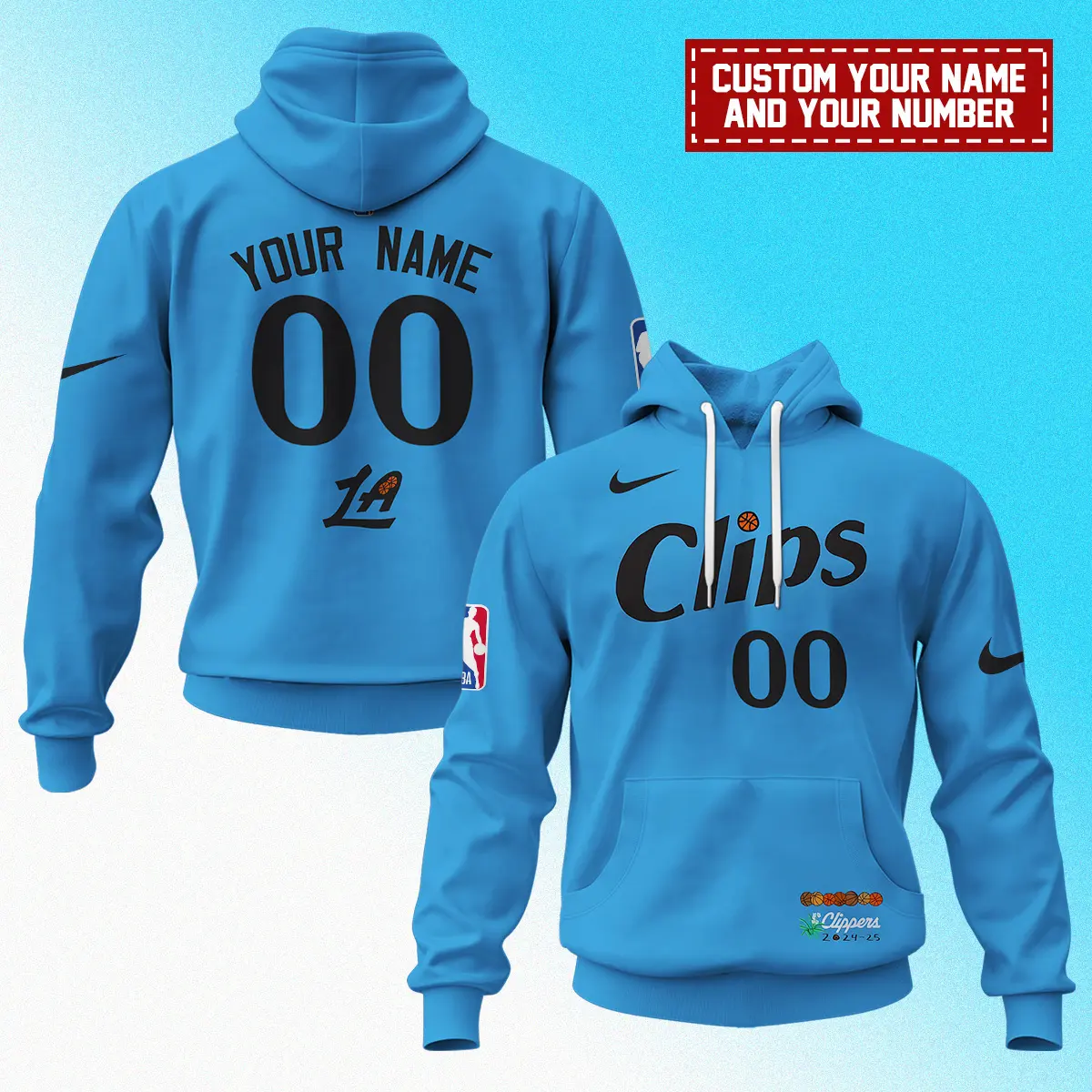 Los Angeles Clippers Nba X Nike City Edition Uniform Personalized Hoodie 2025