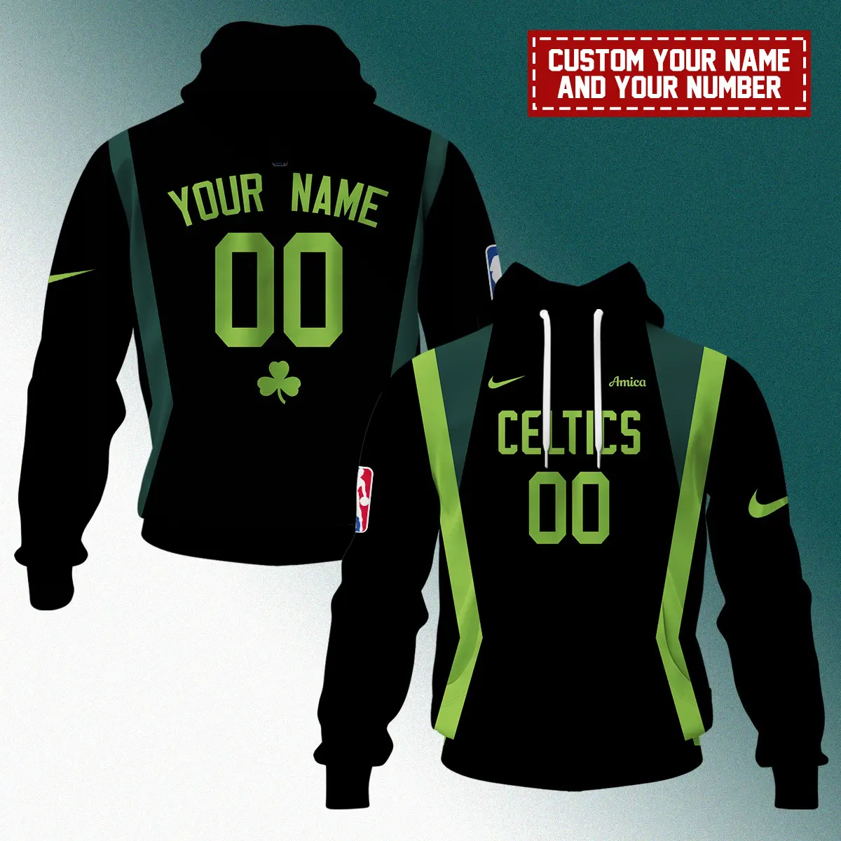 Boston Celtics Nba X Nike City Edition Uniform Personalized Hoodie 2025