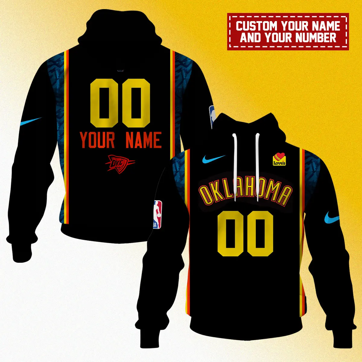 Oklahoma City Thunder Nba X Nike City Edition Uniform Personalized Hoodie 2025