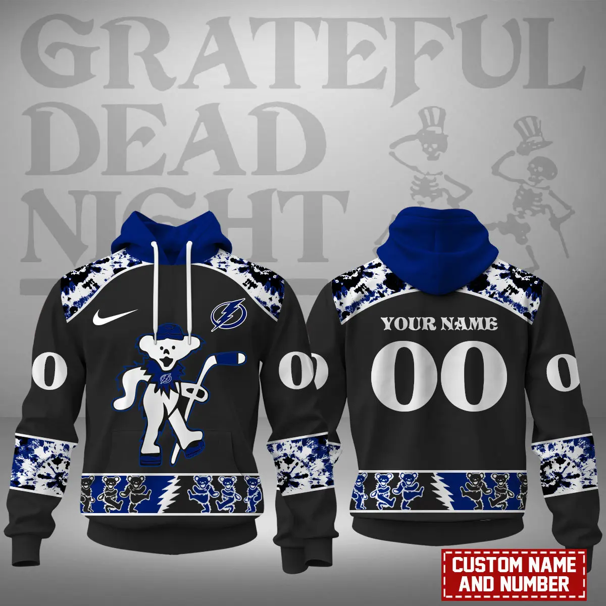 Tampa Bay Lightning Nhl Grateful Dead Night Hoodie 3D