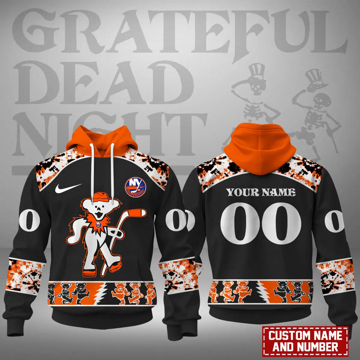 New York Islanders Nhl Grateful Dead Night Hoodie 3D
