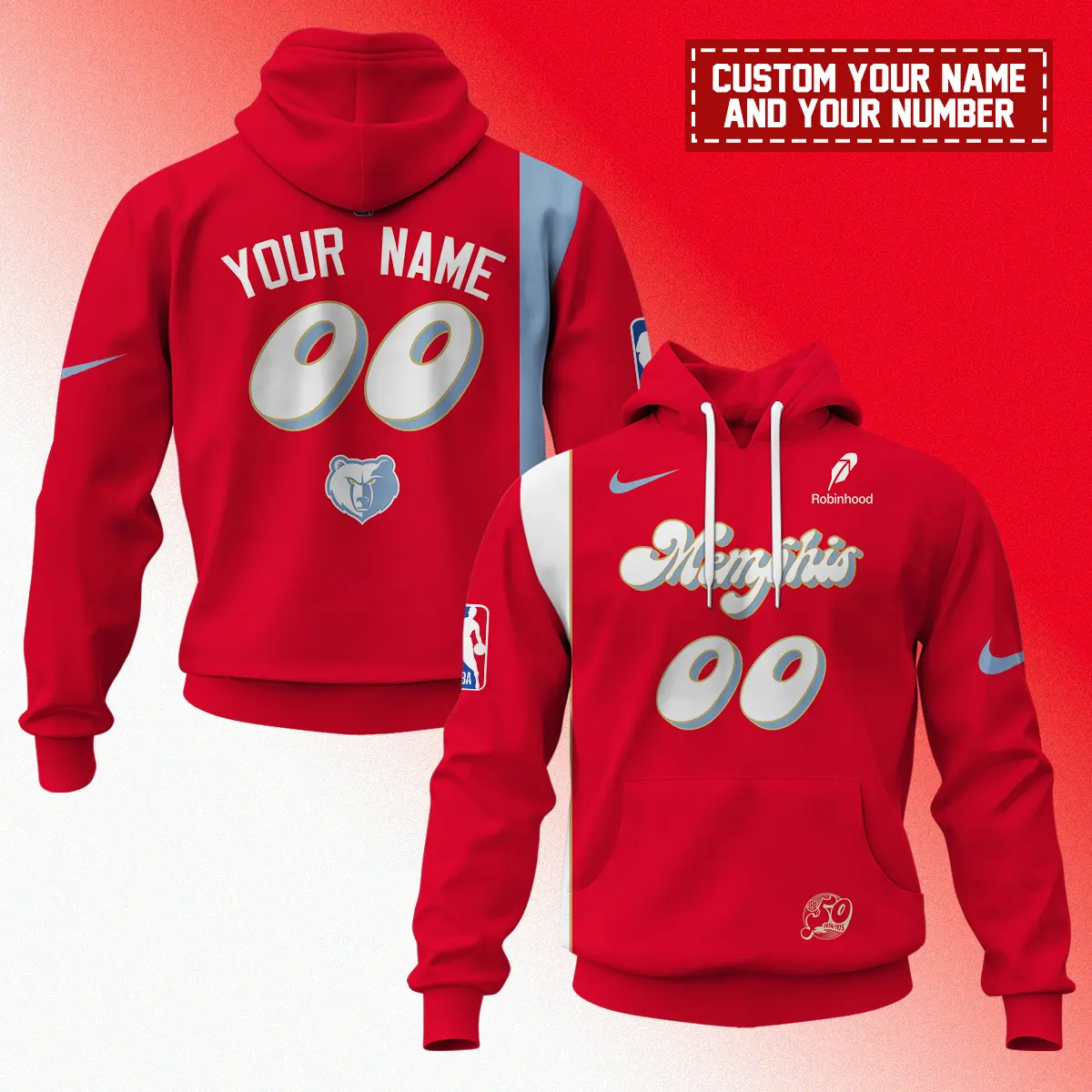 Memphis Grizzlies Nba X Nike City Edition Uniform Personalized Hoodie 2025