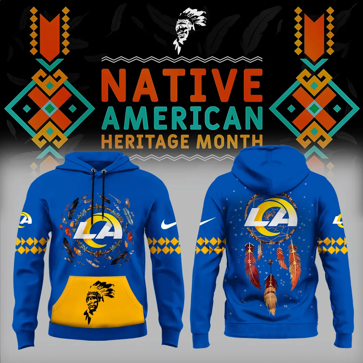 Los Angeles Rams Nfl Native American Heritage Month Hoodie