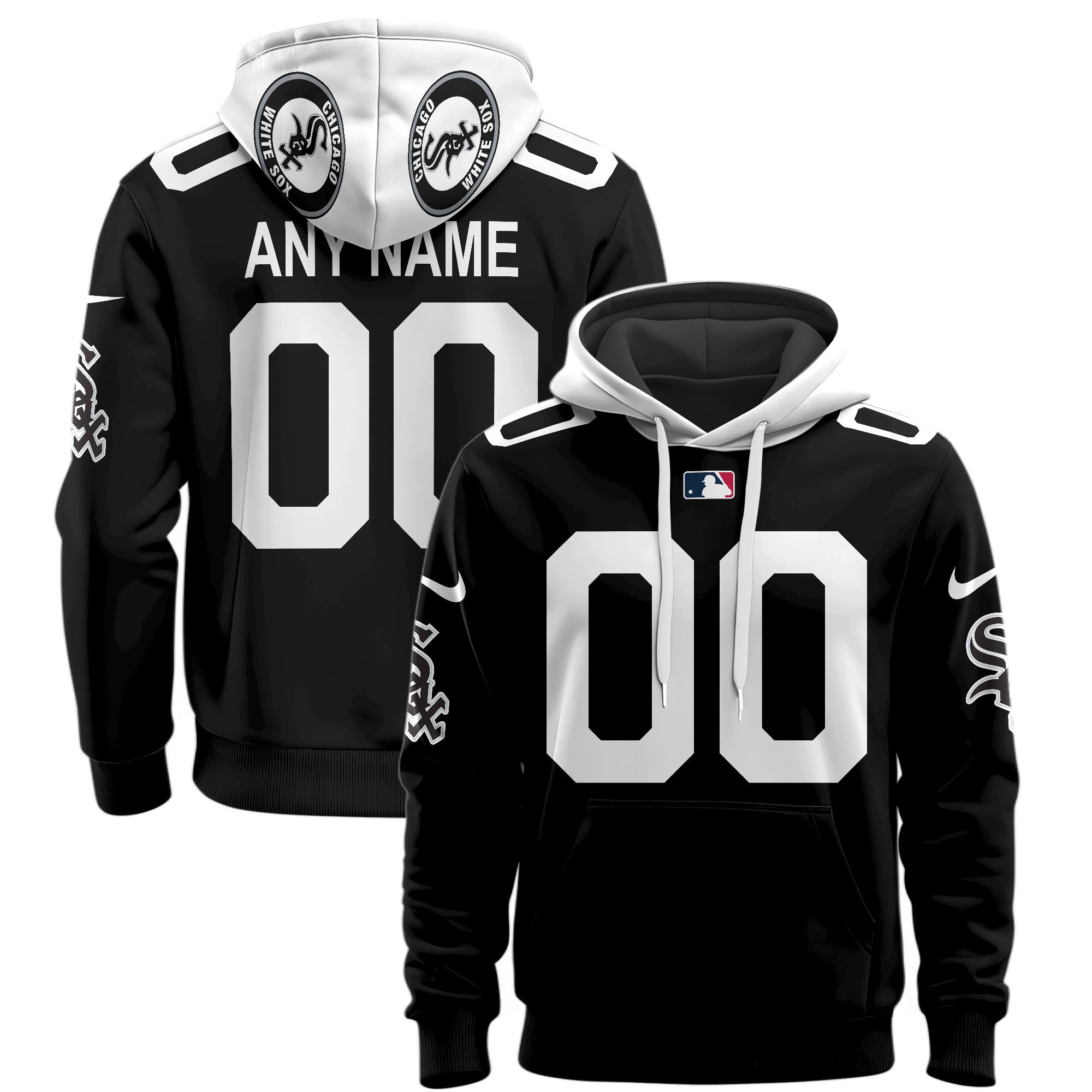 Chicago White Sox Custom Name Number Hoodie Style Jersey