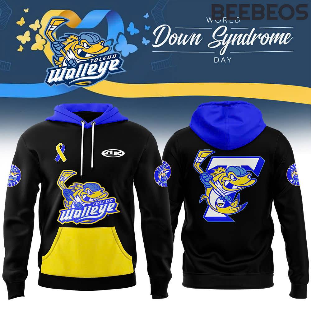 Toledo Walleye X World Down Syndrome Day Black Hoodie 3D