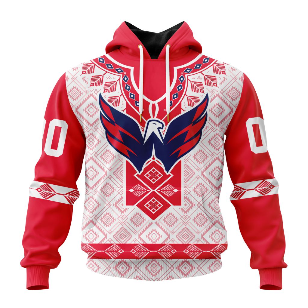 Nhl Washington Capitals Special Native Heritage Design Hoodie 3D All Over Print