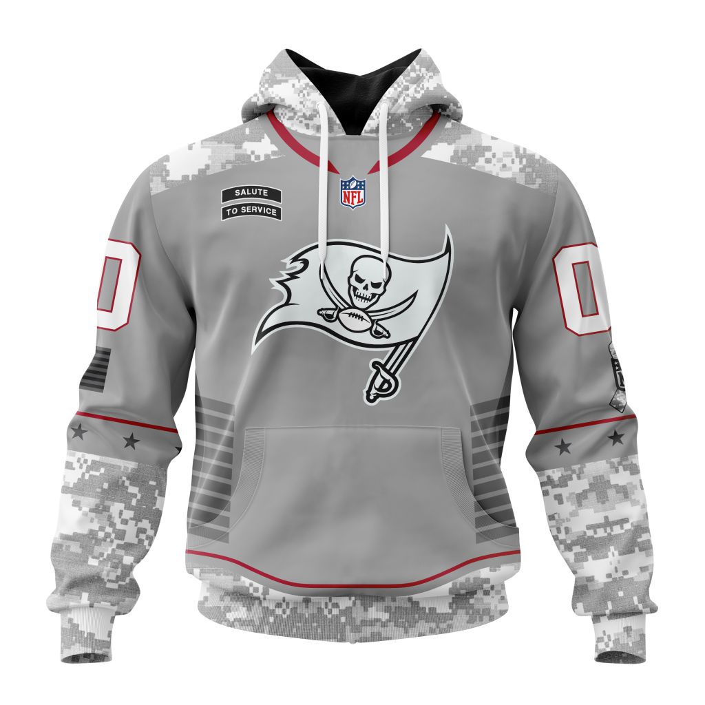 Tampa Bay Buccaneers Specialized Design Camo Hoodie Salute To Service Club Personalized Letters Number