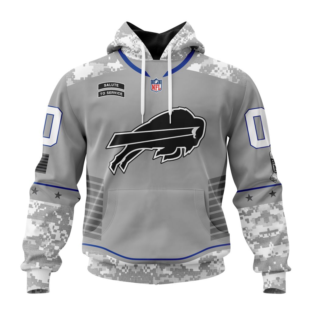 Buffalo Bills Specialized Design Camo Hoodie Salute To Service Club Personalized Letters Custom Number