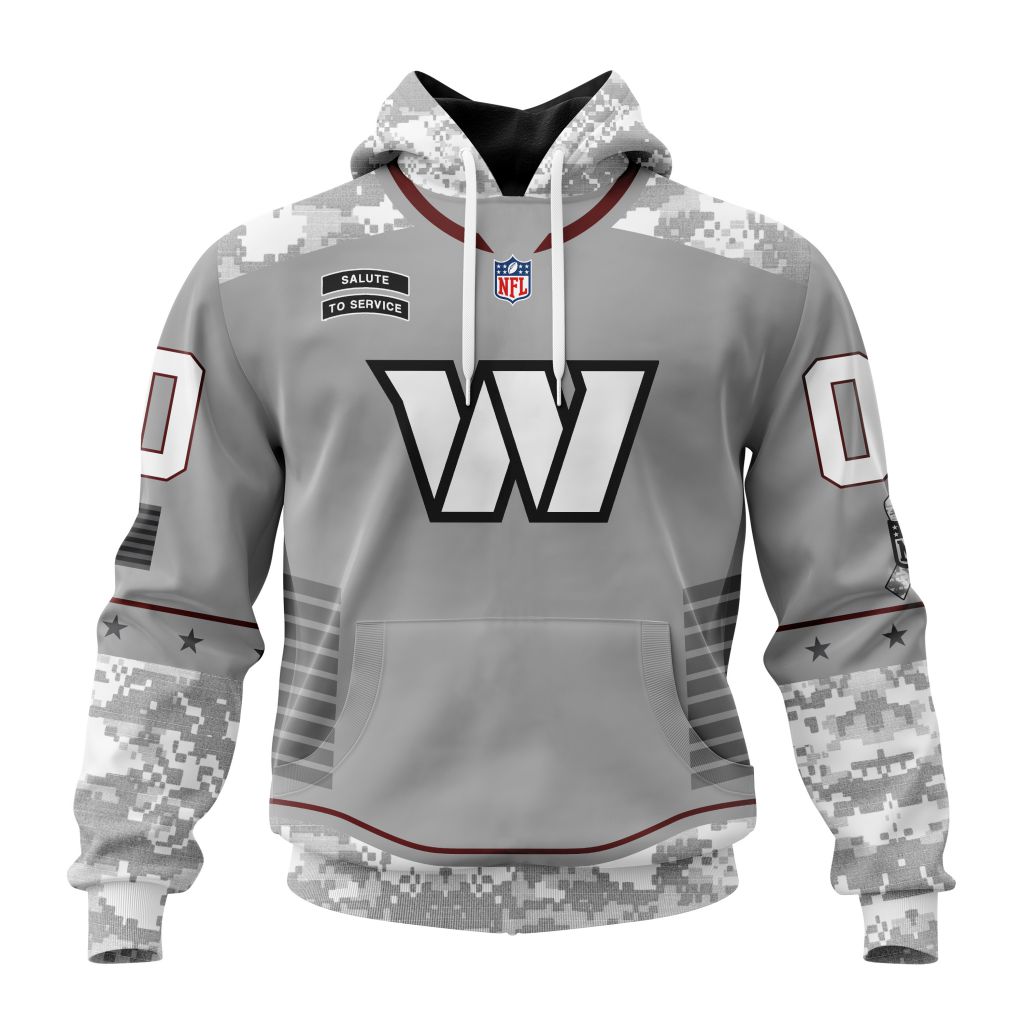 Washington Commanders Specialized Design Camo Hoodie Salute To Service Club Personalized Letters Number