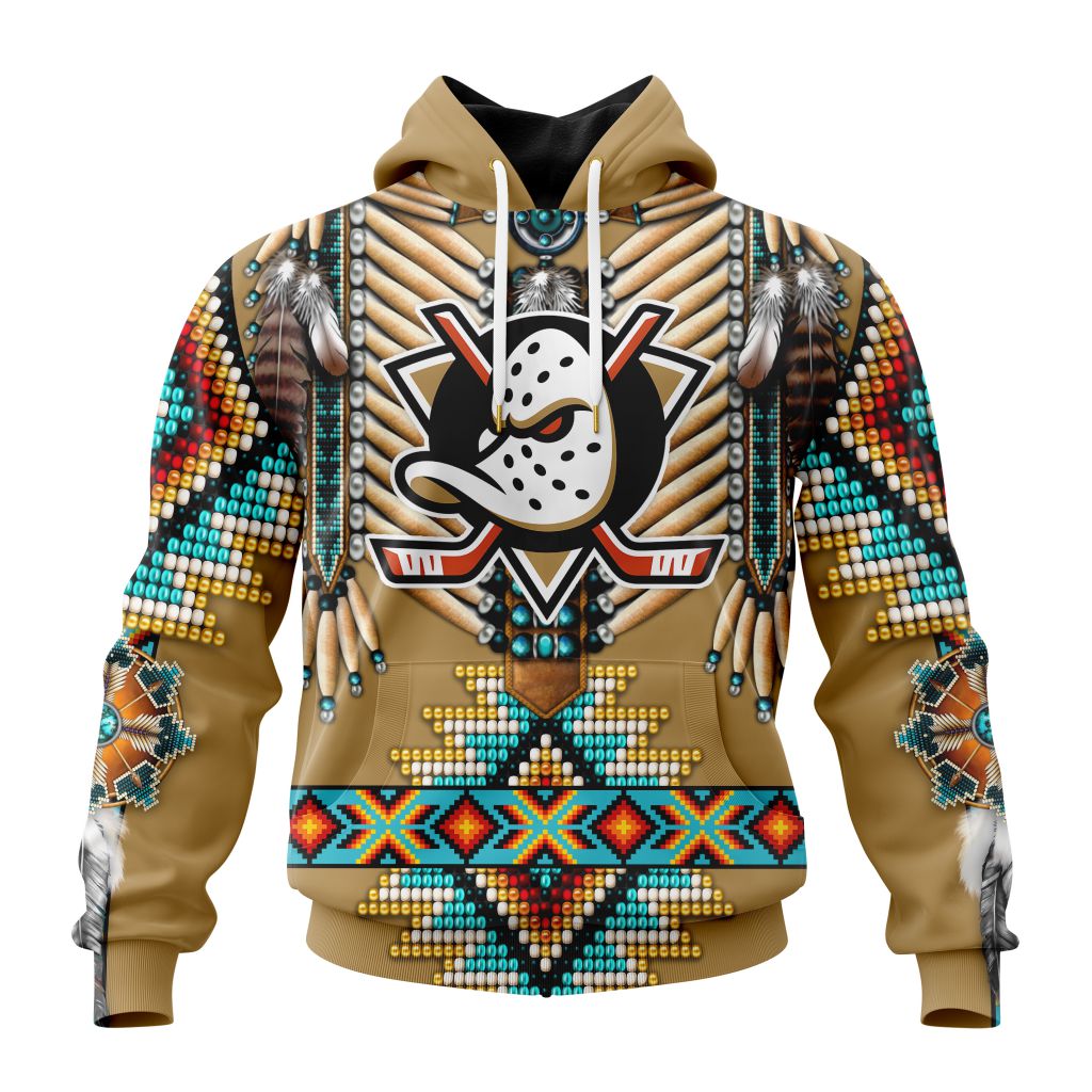 Nhl Anaheim Ducks Special Native Costume Design Hoodie 3D All Over Print