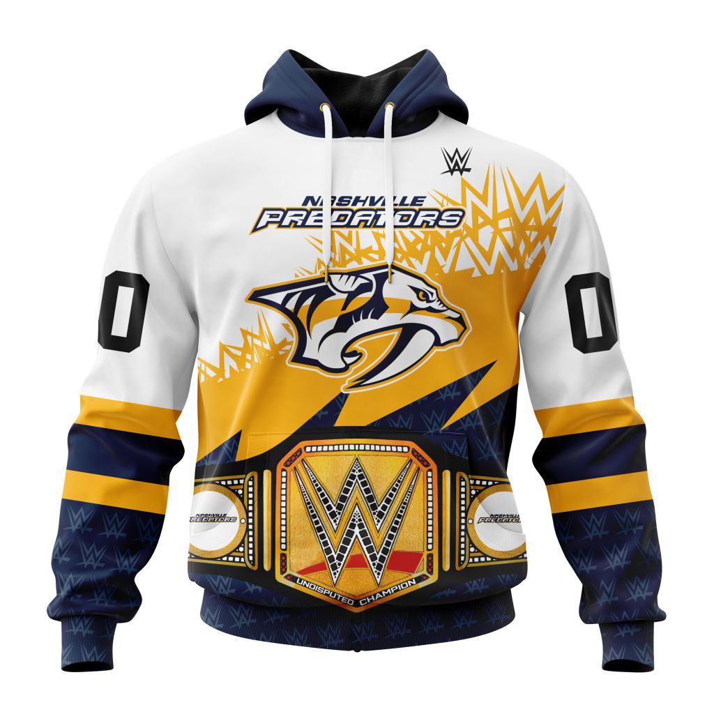 Nhl Nashville Predators Special Wwe Design Hoodie 3D All Over Print