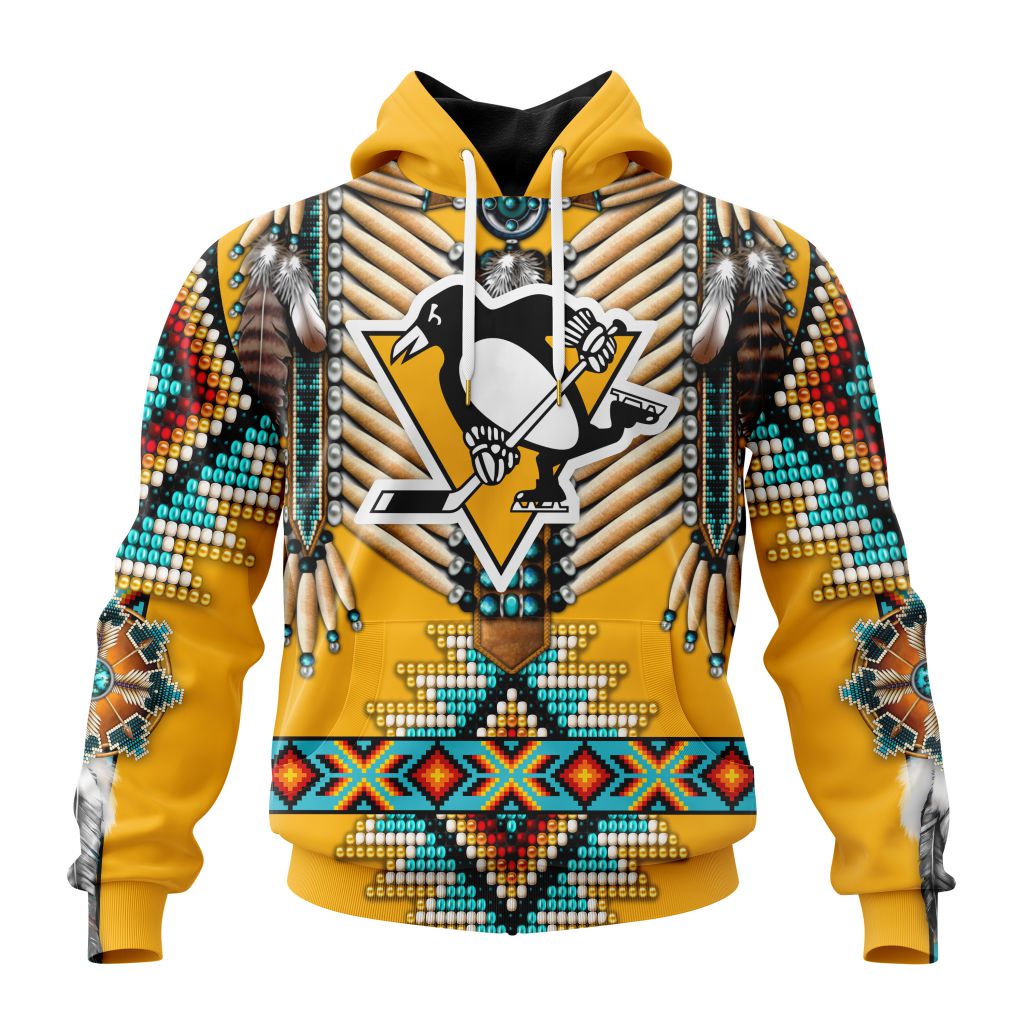 Nhl Pittsburgh Penguins Special Native Costume Design Hoodie 3D All Over Print