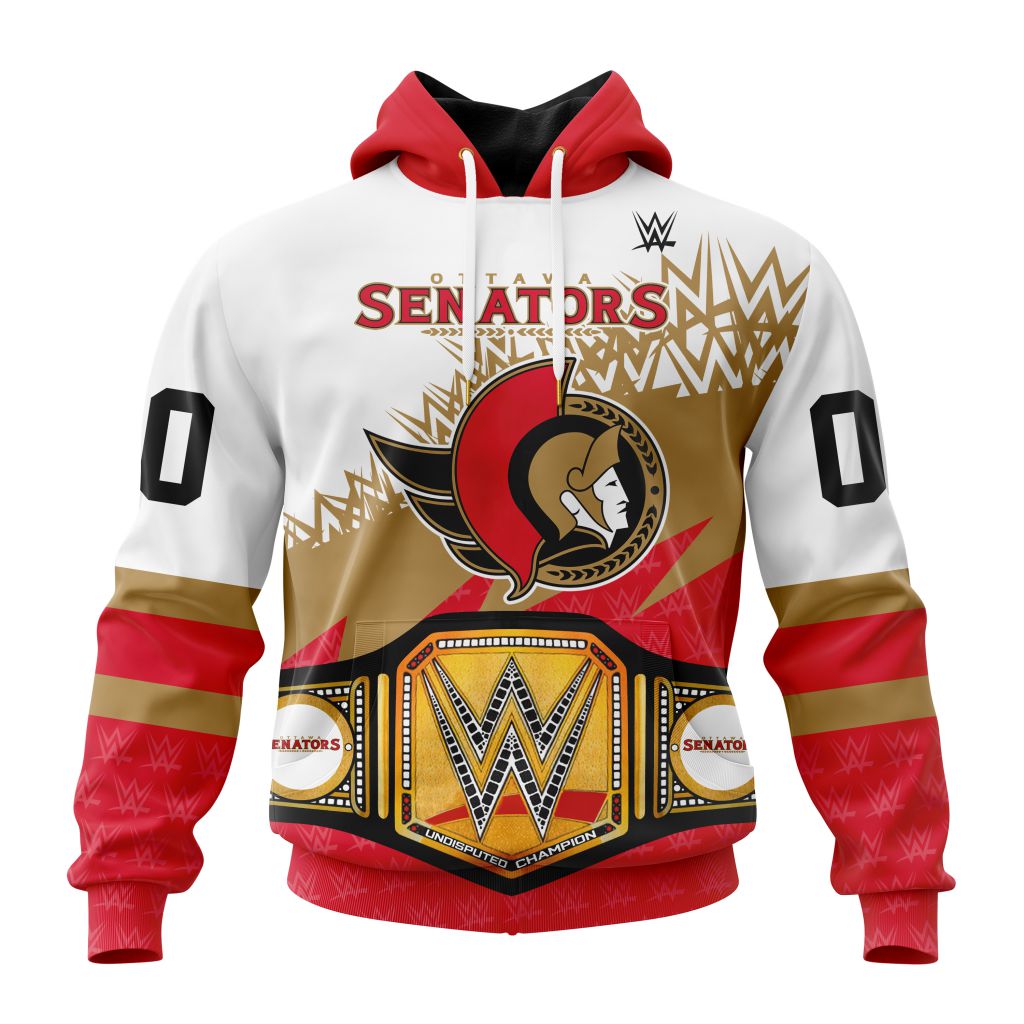 Nhl Ottawa Senators Special Wwe Design Hoodie 3D All Over Print